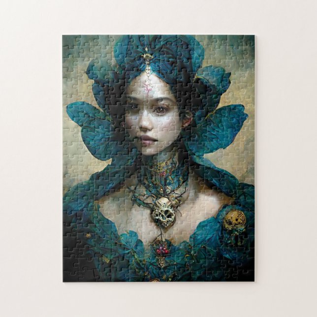 Blue Fairy Fantasy Art Jigszle Puzzle Pussel (Vertikal)
