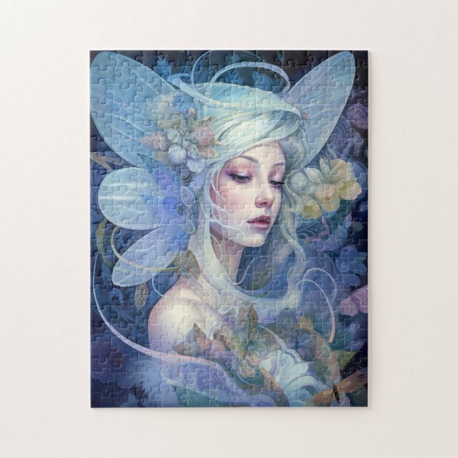 Blue Fairy Fantasy Art Pussel (Vertikal)