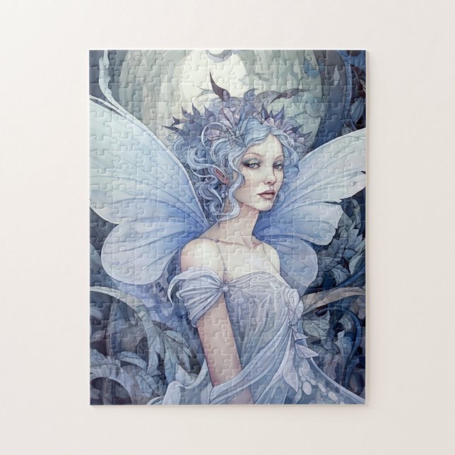 Blue Fairy Fantasy Art Pussel (Vertikal)