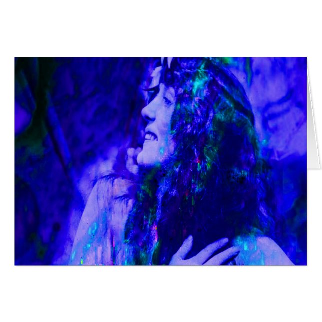 Blue Fairy Hälsningskort (Framsidan Horizontal)