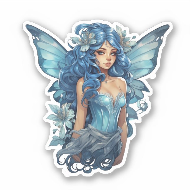 Blue Fairy Sticker Klistermärken (Framsida)