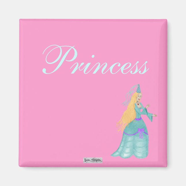 Blue Fairytale Princess Magnet (Framsidan)