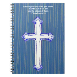 Blue Faith Kor Bible Verse Journal Anteckningsbok