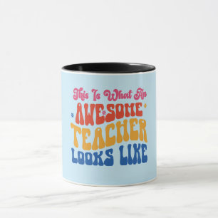 Blue Fantastisk Teacher Mugg