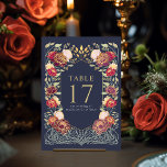 Blue Fantasy Enchanted Garden Wedding Bordsnummer<br><div class="desc">Fira med den här Fantasy Enchanted Garden Wedding-designen. Detta är en perfekt för par som vill ha ett modernt och visstiskt bedövningsmedel. Utformningen på baksidan av inbjudan är INTE äkta guld-folie. Objekt skrivs ut exakt som de visas på skärm när du lägger till i kundvagnen, så att du anpassar och...</div>