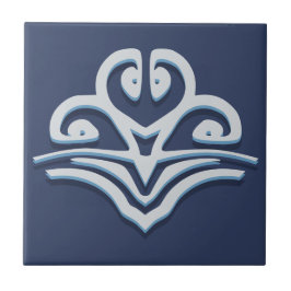 Blue Fantasy Forest Mural Woodland Gräns Rulla C Kakelplatta