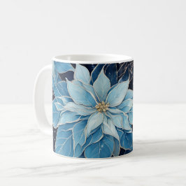 Blue Fantasy Poinsettia Kaffemugg