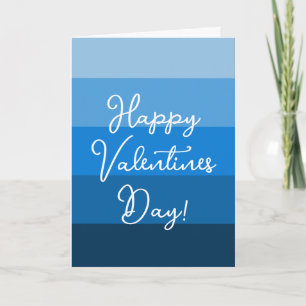 BLUE FÄRG RAND ROMANTIC KÄRLEK VALENTINS DAG KORT