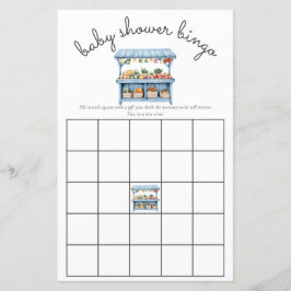 Blue Farmers Market Pojke Shower Bingo Game