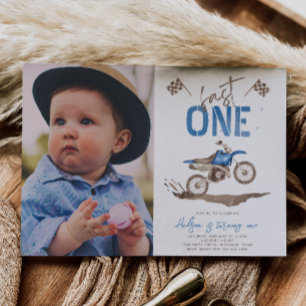 Blue Fast One Dirt Bike-inbjudan Inbjudningar