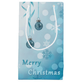 Blue Faux Glitter julprydnad