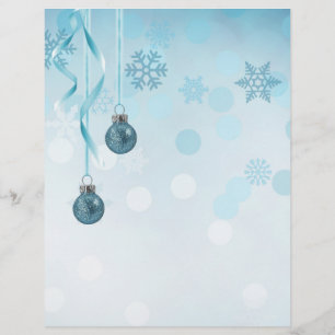 Blue Faux Glitter julprydnad