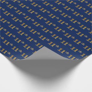Blue, Faux Guld 11:e (elfte) händelsen Presentpapper