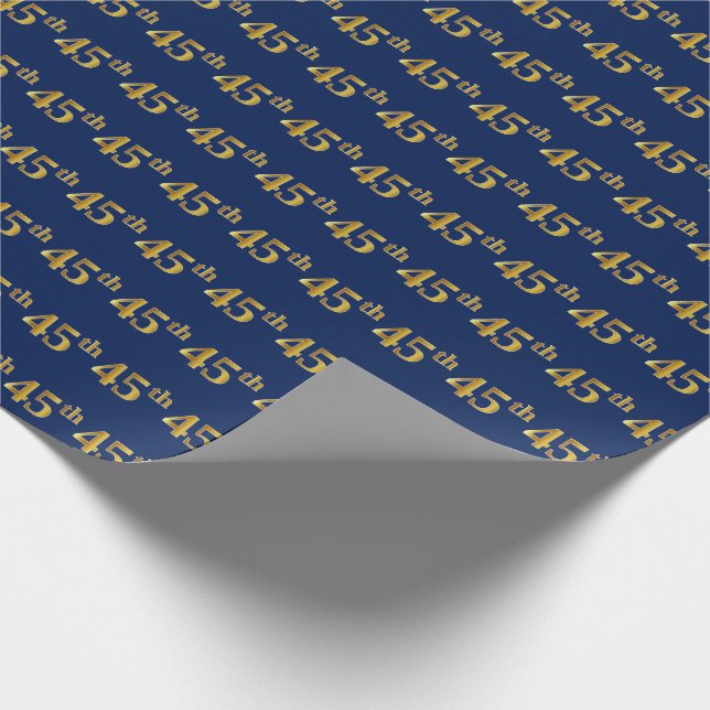 Blue, Faux Guld 45:e (45:e) händelsen Presentpapper (Hörn)