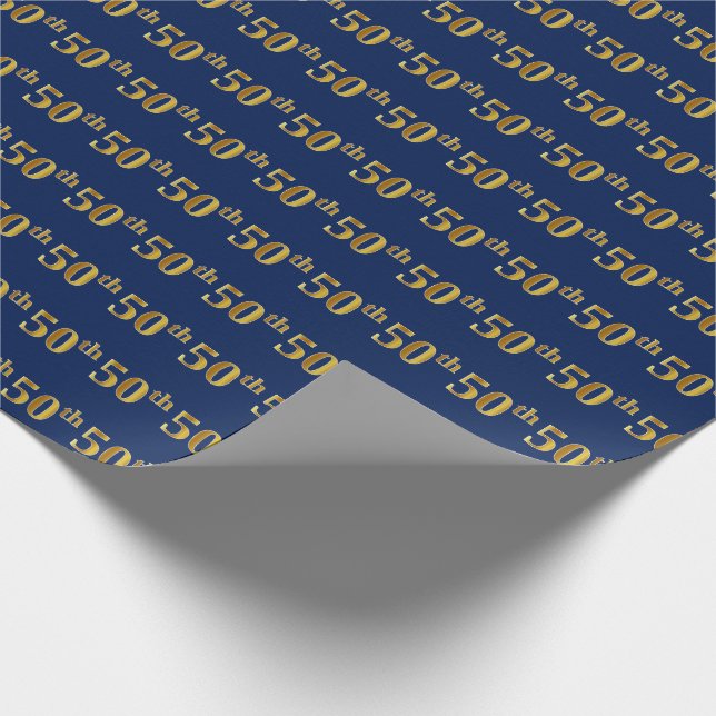 Blue, Faux Guld 50:e (femtionde) händelsen Presentpapper (Hörn)