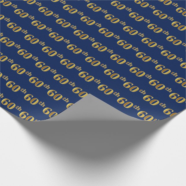 Blue, Faux Guld 60:e (sextionde) händelsen Presentpapper (Hörn)
