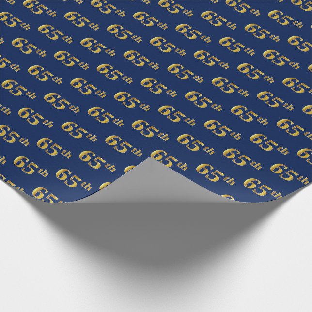Blue, Faux Guld 65e (sextiofemte händelsen) Presentpapper (Hörn)