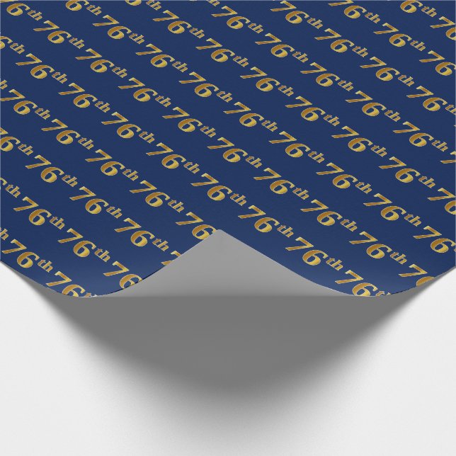 Blue, Faux Guld 76:e (76:e) händelsen Presentpapper (Hörn)