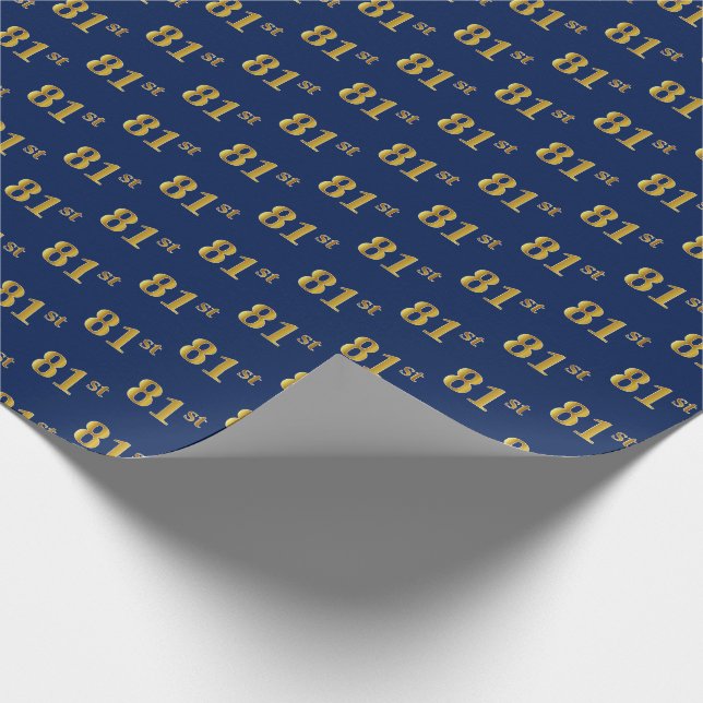 Blue, Faux Guld 81:a (åttioförsta) händelsen Presentpapper (Hörn)