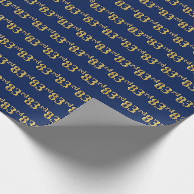 Blue, Faux Guld 83:e (83:e) händelsen Presentpapper (Hörn)