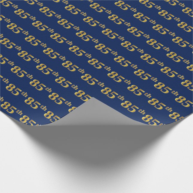 Blue, Faux Guld 85:e (85:e) händelsen Presentpapper (Hörn)