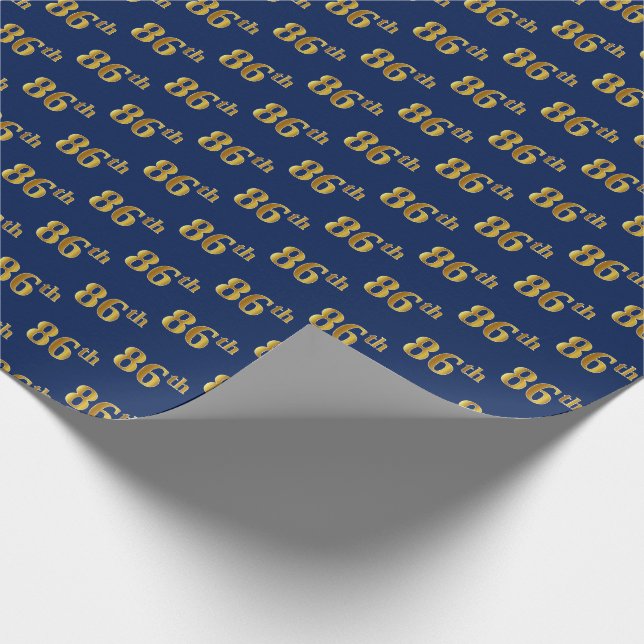 Blue, Faux Guld 86:e (86:e) händelsen Presentpapper (Hörn)