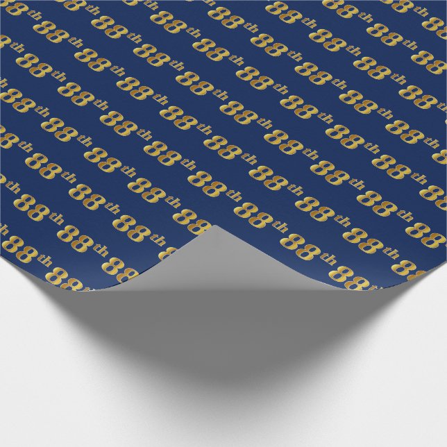Blue, Faux Guld 88:e (88:e) händelsen Presentpapper (Hörn)