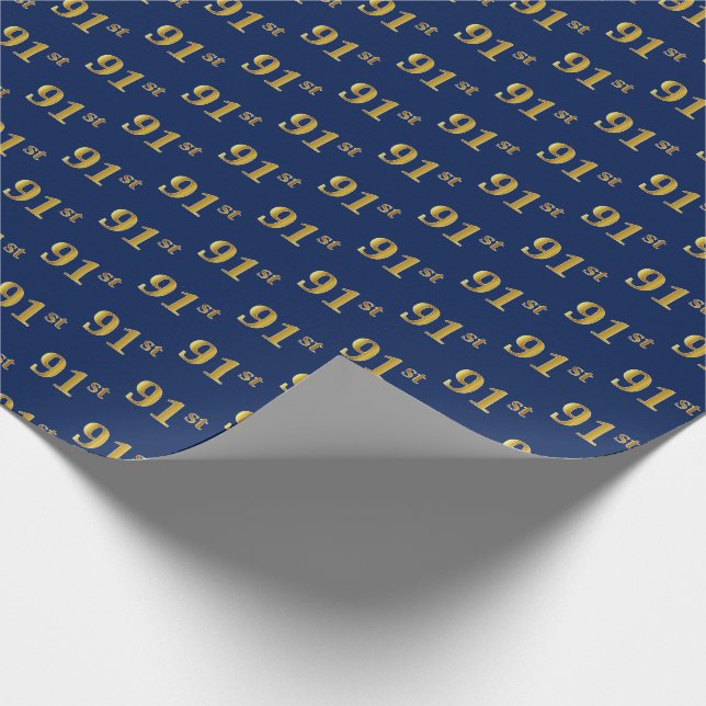 Blue, Faux Guld 91:a (nittioförsta) händelsen Presentpapper (Hörn)