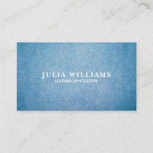 Blue Faux Leather Struktur Visitkort