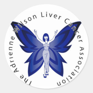Blue Fe Round Sticker Runt Klistermärke