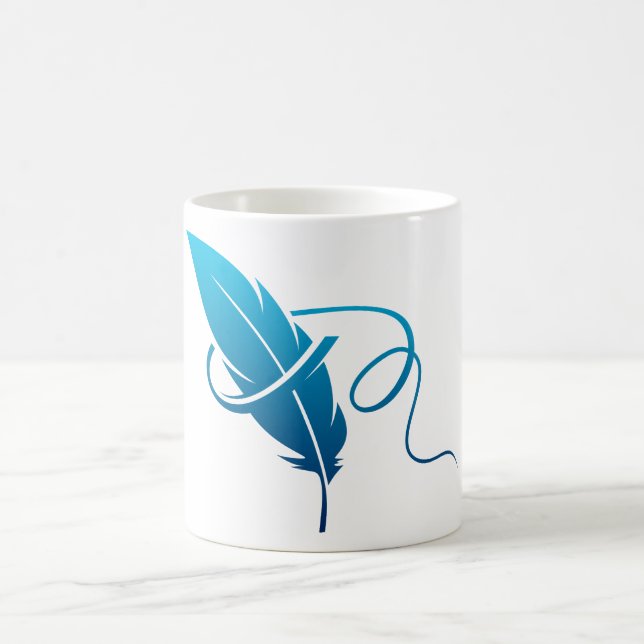 Blue feather kaffemugg (Center)