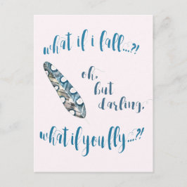 Blue Feather - Tänk om jag faller? Inspirationsoff Vykort