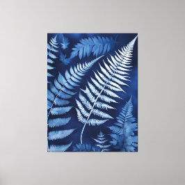 Blue Fern Cyanotype Canvastryck