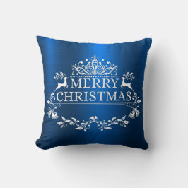 Blue Festive God jul Dekorativ kudde