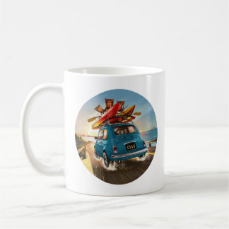 Blue Fiat Car Kaffemugg