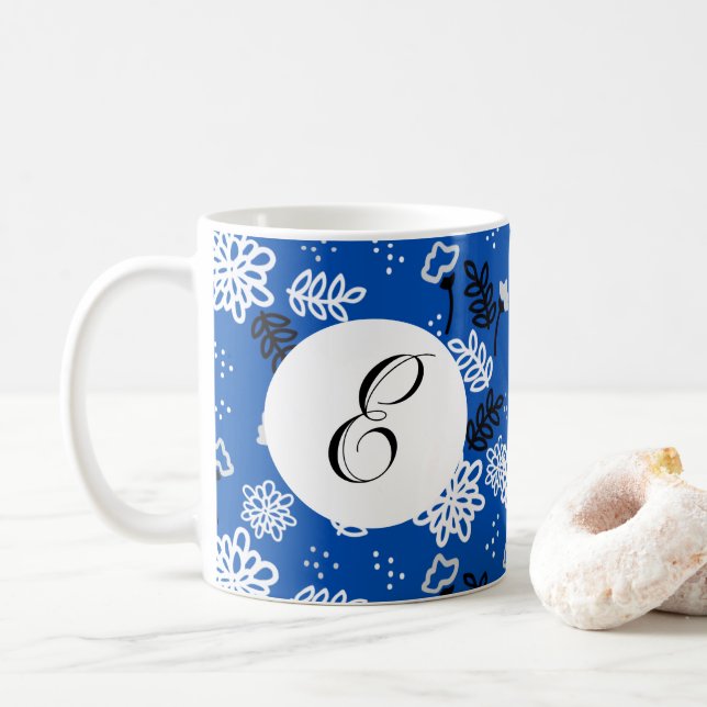 Blue field flowers kaffemugg (Med munk)