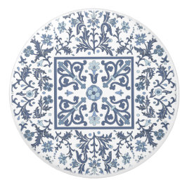 Blue Finare Blommönster Knopp