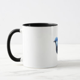 Blue Finch Bird customisable  Mugg