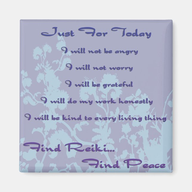 Blue Find Reiki Magnet (Framsidan)