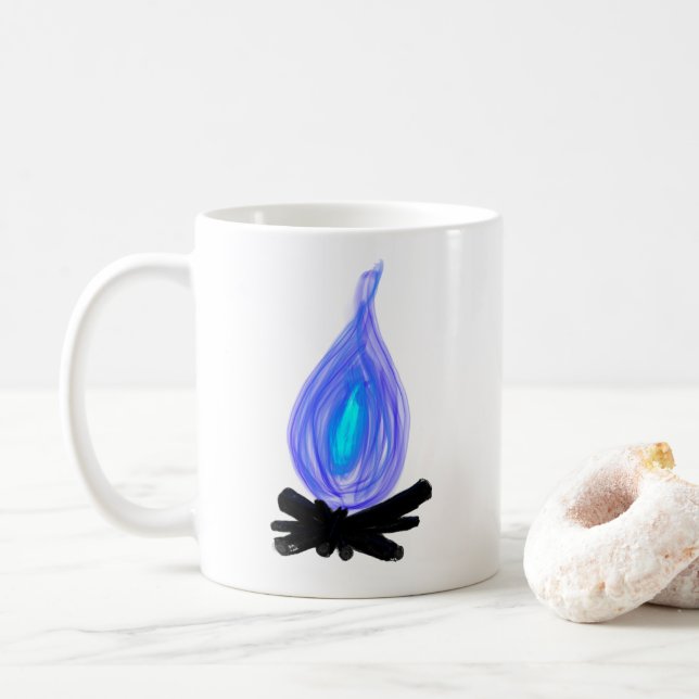 Blue Fire Cup Kaffemugg (Med munk)