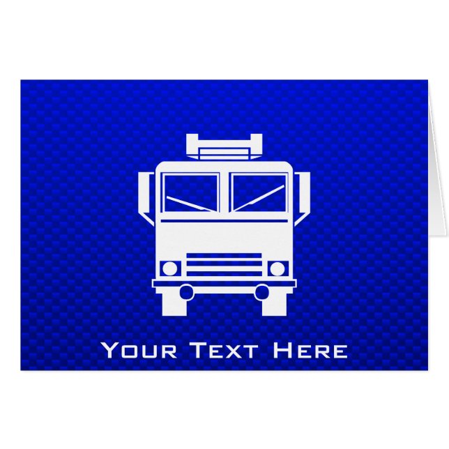 Blue Fire Lastbil Hälsningskort (Framsidan Horizontal)