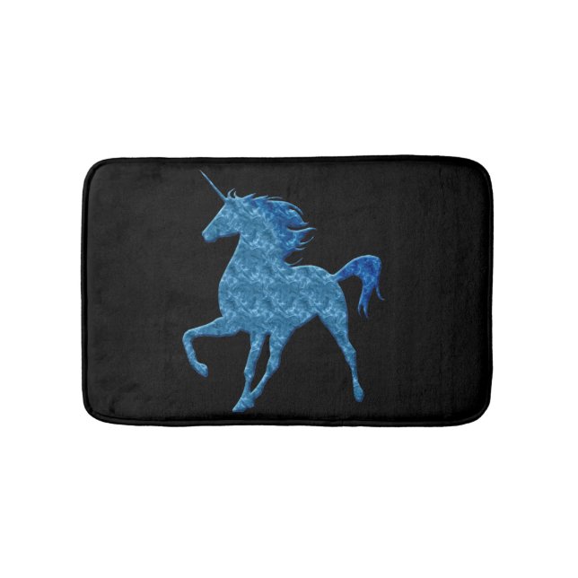 Blue Fire Unicorn Bath Mat Badrumsmatta (Framsidan)