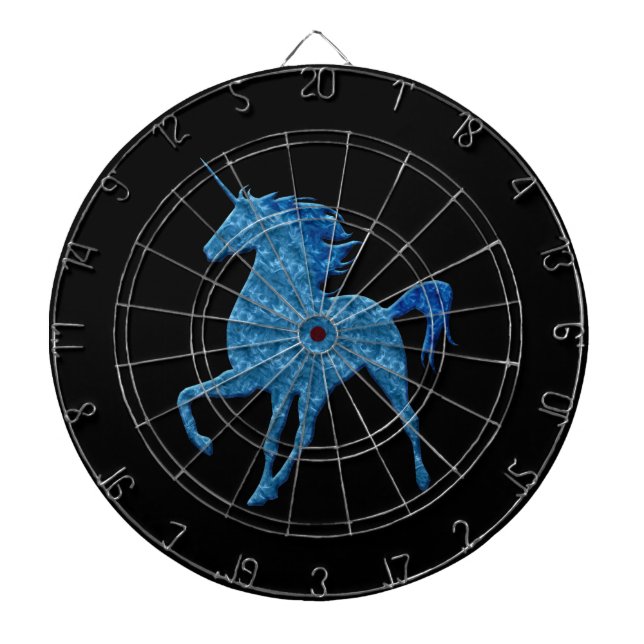 Blue Fire Unicorn Dart Board Darttavla (Framsidan)