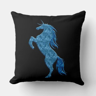 Blue Fire Unicorn Dekorativ kudde