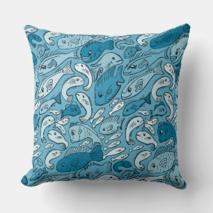 Blue Fish Dekorativ kudde