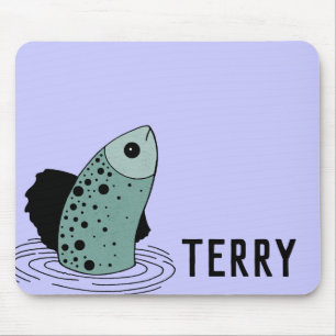 Blue Fish Personlig Mousepad Musmatta