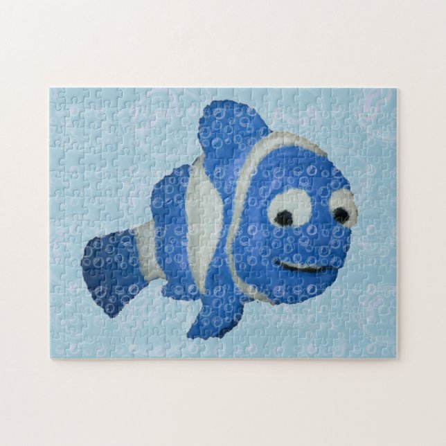 Blue Fish Puzzle Pussel (Horisontell)
