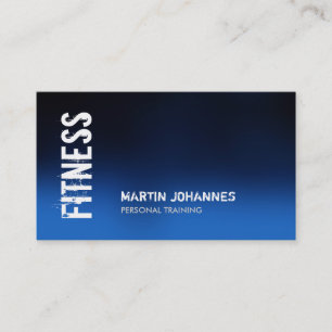 Blue Fitness Modern Affärskort Visitkort