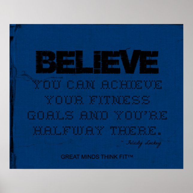 Blue Fitness Poster! Poster (Framsidan)
