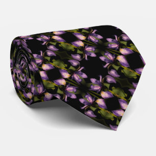 Blue Flagga Iris Flower Abstrakt Mönster Slips